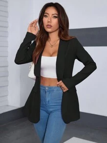 Women Blazers - Black - View 3
