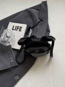 Ví điện thoại đeo chéo vai mini hình tai thạch dễ thương hoạt hình, phổ biến cho mùa xuân và mùa hè, quà tặng ngày lễ tình nhân - màu đen - Xem 7