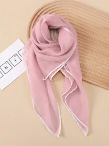 1入身女士70cm單色雲紋頭巾斗篷，適合達芙妮Cosplay、派對、日常穿著 - 白色 - 查看 9