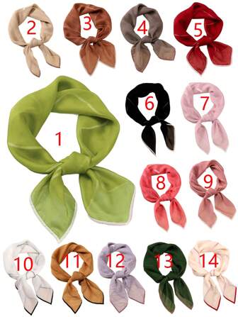 1入組女士70cm純色雲絹頭巾斗篷，適用於Daphne角色扮演、派對和日常穿著。