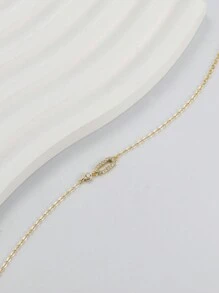 ELSEDES 1入組簡約個性S925純銀手工幾何設計鑲嵌閃亮寶石腳鍊身鏈，突顯獨特魅力，適用於女性日常和派對裝扮。假日首選珠寶飾品