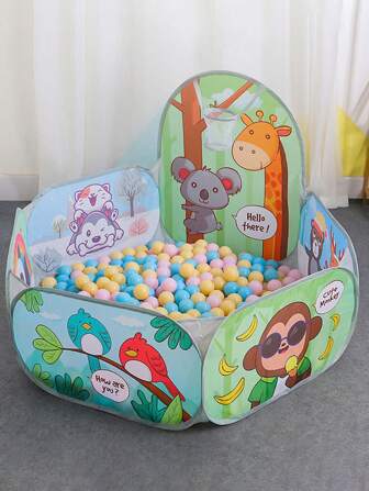 1pc Children Tent Playhouse With Ocean Ball Pool For Indoor Outdoor Use, Foldable