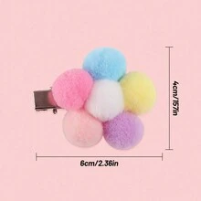 5 Chiếc Ngẫu Nhiên Thu Nhỏ Kẹp Tóc Thú Cưng Handmade Sang Trọng Hình Thú Cưng Trang Trí Kẹp Tóc - Nhiều màu - Xem 3