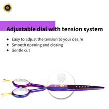 KIM JONG YI 7pcs Hair Cutting Scissors Set With Hair Cutting Scissors, Thinning Scissors, Salon Haircutting Scissors, Shaving Razor, Hair Salon Professional Hairdressing Accessories, Hair Tools, Hair Products And Accessories For Barber Salon Beauty Travel Essentials