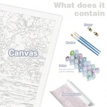 [Personnalisé] 1pcs Personnalisé DIY Peindre par numéros Photo Coloriage personnalisé par numéros Cadeau DIY Paysage Animaux Photo 30x40cm/12x16 pouces sans cadre 24 couleurs