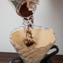 5/6/7/8/9/10 套装便携式咖啡礼品套装，含压粉器、滤布、手冲咖啡壶，学校用品，返校季 - 黑色 - 查看 8