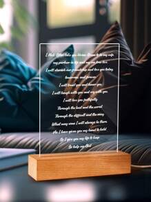 1 peça Luz Noturna Personalizada com seu texto ou foto, Cores Quentes, Lâmpada de Acrílico, Presentes Personalizados Exclusivos para Casal, Ideal para Presente de Aniversário, Presente de Dia dos Namorados, Presente de Aniversário, Presente de Casamento, Presente do Dia das Mães, Presente do Dia dos Pais, Presente de Melhor Amigo, Presente para Mãe/ Pai/ ela/ ele/ Namorada/ Namorado/ Esposa/ Marido/ Amigo