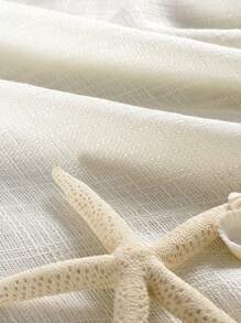 1PC Solid White Semi-Blackout Window Sheer For Versatile Decoration