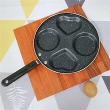 4 Heyi sartén Antiadherente, sartén para Parrilla, sartén para Tortillas, sartén para Tortillas, sartén Antiadherente, sartén Dividida para Estufa de Gas, usada para cocinar jamón, tortillas, Huevos, Tocino - Negro - Ver 5