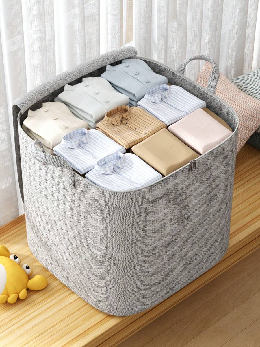 1入灰色收納袋，衣物收納袋，雜物收納盒，戶外露營雜物收納袋，便攜式露營收納袋，兒童玩具存儲袋 - 灰色 - 查看 1