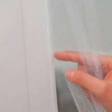 Cortina de red blanca para mosquitos y moscas para interiores de casa con cinta autoadhesiva para ventanas y puertas de cocina - Blanco - Ver 6