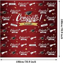 Graduation Season Props School Graduation Ceremony Graduation Party Decoration Background Cloth Congratulatory Graduation Background Graduation Ceremony Banner Photobooth Props - Multicolor - View 2