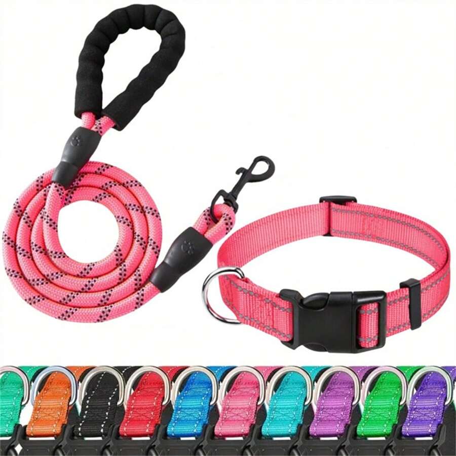 Dog Leash Combination Set, ExplosionProof And ShockAbsorbing Leash