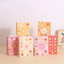 24 Pieces Daisy Flower Gift Bags Bulk Boho Daisy Party Favors Bags Daisy Goodie Treat Candy Bags With Handles For Wedding Retro Birthday Spring Party Decorations Supplies Groovy Gift Bags Party Favors Valentine Day
