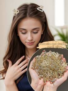 20 pièces Accessoires pour cheveux à faux perles mignons et aléatoires pour franges et mini pinces à cheveux, pinces à cheveux, pince-oreilles, attache-cheveux, pince à cheveux