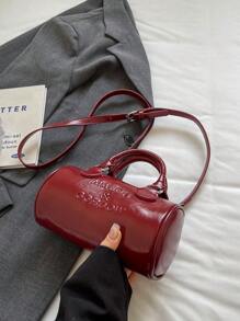 Vintage Niche New Style Fashionable All-Match Boston Bag With High-End Feeling For Handheld, Diagonal And Shoulder Carrying