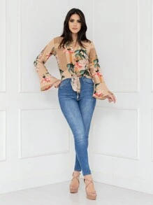 Women Blouses - Beige - View 5