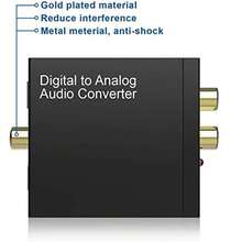 192KHz DAC Converter, Digital SPDIF Toslink To Analog Stereo Audio R/L Converter Adapter With Optical Cable, Power Adapter For PS3 PS4 Xbox HDTV Blu-Ray Sky HD Apple TV - Black - View 6