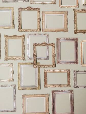 1 förpackning med 20 ark Vintage ihålig ramtexturpapper för DIY-collage