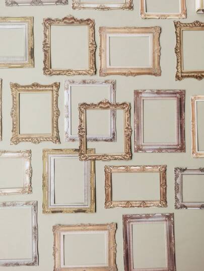 1 Pack Of 20 Sheets Vintage Hollow Frame Texture Paper For DIY Collage Back To School