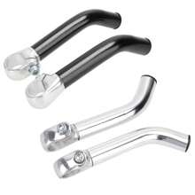 2pcs Bicycle Handlebar Grips Aluminium Alloy Rest Handlebar With Bar End Plugs Red/Blue/Black/Silver Handlebar Grips Bike Accessory