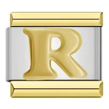 1 Đồng Hồ Thép Không Gỉ Charm Ý 26 Chữ Cái Vòng Tay Co Giãn Có Thể Tháo Rời Mô Đun Liên Kết Nam Nữ Unisex Trang Sức - Vàng - Xem 19