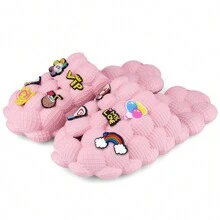 Bubble Slides Cushioned Funny Bubble Slippers With Charms Unisex Cloud Slide Sandals Non-Slip Spa Massage House Slippers