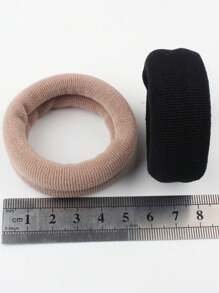 10 pezzi Elastici per capelli in nylon spesso e semplice per donne, fasce elastiche larghe, grandi scrunchie per coda di cavallo, accessori per capelli, corde per capelli, elastici per capelli, adatti per abbigliamento da palestra e sport