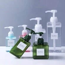 1pc 100ml Travel Refillable Bottle, Push Type Shampoo Shower Gel Dispenser, Portable Lotion Bottle In Multiple Colors For Business Trip - Multicolor - View 1