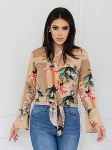 Women Blouses - Beige - View 1