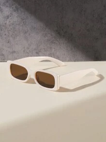 1/2/3 pares de gafas de sol rectangulares pequeñas de moda para mujer, adecuadas para uso diario, versátiles y elegantes, ideales para salidas familiares, viajes, vacaciones en la playa, actividades al aire libre, etc. - Multicolor - Ver 14
