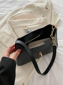Bolso de mujer de alta gama 2025, bolso de hombro versátil y minimalista para ir al trabajo, bolso de nicho para llevar debajo del brazo - Negro - Ver 11