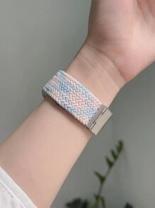 2pcs Adjustable Breathable Woven Strap & Soft Hollow Silicone Protective Case, Compatible With Apple Watch 38/40/41/42/44/45/46/49mm, Compatible With Apple Watch Series Ultra/SE/10/9/8/7/6/5/4/3/2/1, Smartwatch Accessories