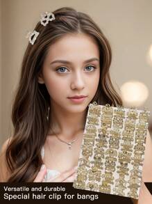 20 pièces Accessoires pour cheveux à faux perles mignons et aléatoires pour franges et mini pinces à cheveux, pinces à cheveux, pince-oreilles, attache-cheveux, pince à cheveux
