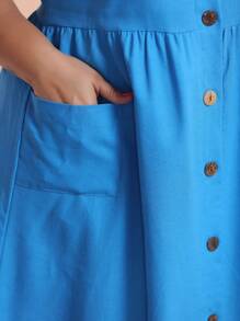 Plus Size Dresses - Blue - View 5