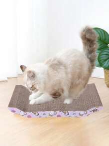 1pc Corrugated Cardboard Cat Scratch Board, Suitable For Cat To Grind Claws And Relieve Stress