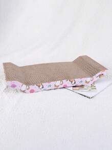 1pc Corrugated Cardboard Cat Scratch Board, Suitable For Cat To Grind Claws And Relieve Stress