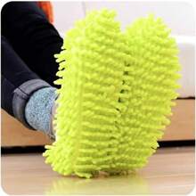 [1對]雪尼爾絨可清洗拖鞋，適用於家庭地板清掃，懶人拖鞋