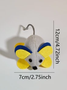 Cat Interactive Plush Toy Mouse - Wind Up Design Entices, Durable Chew Toy Simulating Rodent For Fun Pouncing - Multicolor - View 3