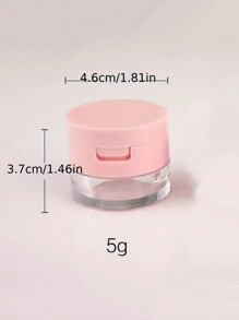 1pc 5g Portable Powder Box Empty Loose Powder Container With Sieve Mirror Cosmetic Sifter Loose Jar Travel Makeup Container,Giveaways,Travel,Cheap Stuff,Travel Essential - Pink - View 5
