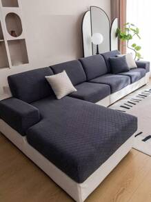 1 Stück Jacquard-Elastische Stretch-Plaid-Sofabezug, Anti-Splash-Design, Pet-Krallen-resistenter Schutz für 1/2/3/4-Sitzer-Sofa, mit Armlehnen- und Rückenlehnenbezug, alle Jahreszeiten