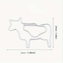 10 Cái/gói Kẹp Giấy Hình Con Bò Sáng Tạo - Kẹp Phong Cách Hoạt Hình Dễ Thương Để Sắp Xếp Giấy Tờ - Nhiều màu - Xem 3