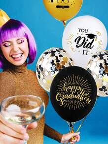 Set de 10 globos de látex decorativos para fiesta de graduación para decorar y celebrar la temporada de graduación