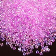 600 peças de Contas de Semente Coloridas e Folheadas Transparentes de Vidro de 3mm Materiais para Fazer Jóias Artesanais Para Pulseiras, Colares, Brincos, Bordados, Franjas, Roupas, Acessórios Para Fazer Jóias Femininas