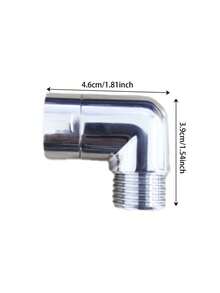 1Pc 135 ° Bathroom Hose Connector Copper Shower Installation Adapter Adapter Adapter - Silver - View 12