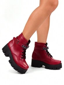 Monte Shoes Women Ankle Boots & Booties - Đỏ - Xem 2