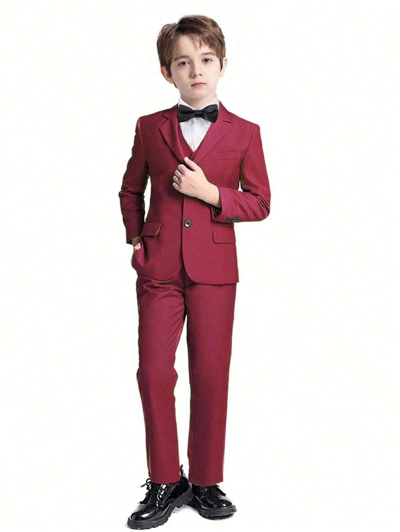 Boys Full Sleeves Suit - RED