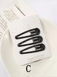 DIYPLUS 15 chiếc kẹp tóc màu hồng, hình trái tim và ngôi sao, kẹp tóc mái lệch màu gradient mờ dành cho nữ, thích hợp sử dụng hàng ngày (Có thể mua riêng, 3 chiếc/bộ nếu mua riêng) Y2k, Phụ kiện tóc, Kẹp tóc càng cua, Đồ dùng học tập, Kẹp tóc màu hồng, Phụ kiện dễ thương, Phụ kiện Valentine, Phụ kiện đội đầu, Ghim cài tóc - màu đen - Xem 5