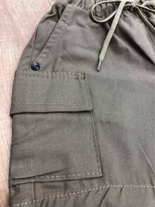 Young Boys Denim Shorts - Khaki - View 4