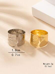 1pc Of Fashion Personalized Design Sense High-End Elegant Versatile Ring For Ladies With Human Face Metal Accessory For Daily Wear - Multicolor - View 6